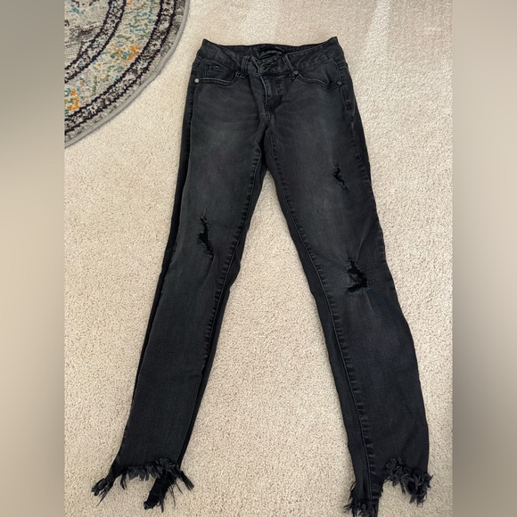 1822 Denim Denim - 1822 Denim Black Distressed Women Jeans